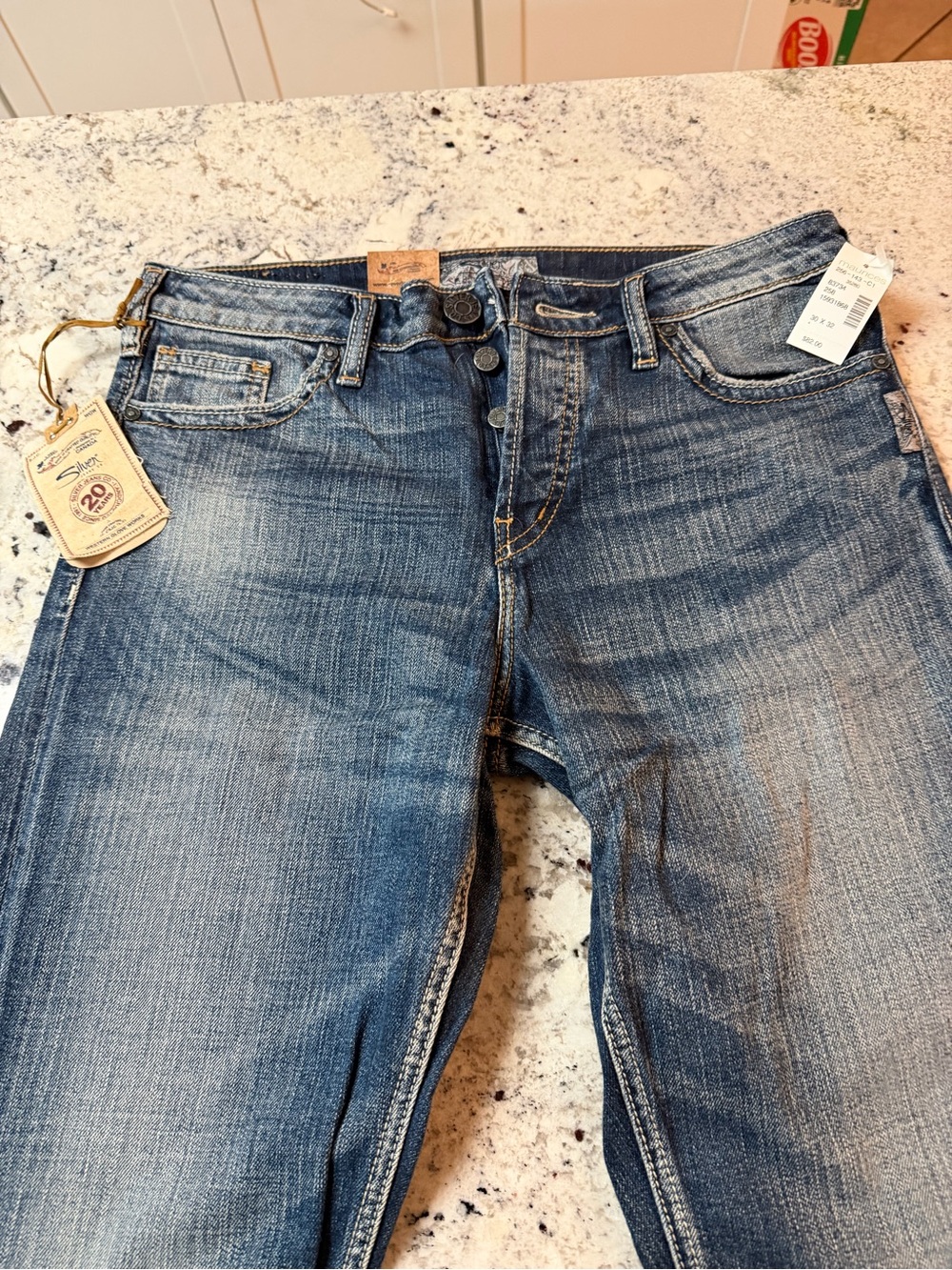 Silver Jeans Faded Blue Denim